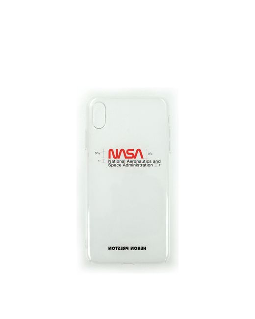 Heron Preston White Porta Iphone Iphone Xr Uomo Pvc Trasparente