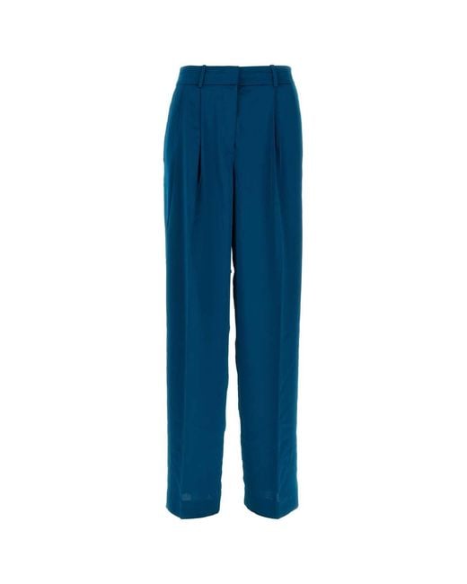MICHAEL Michael Kors Blue Satin Wide Leg Pant