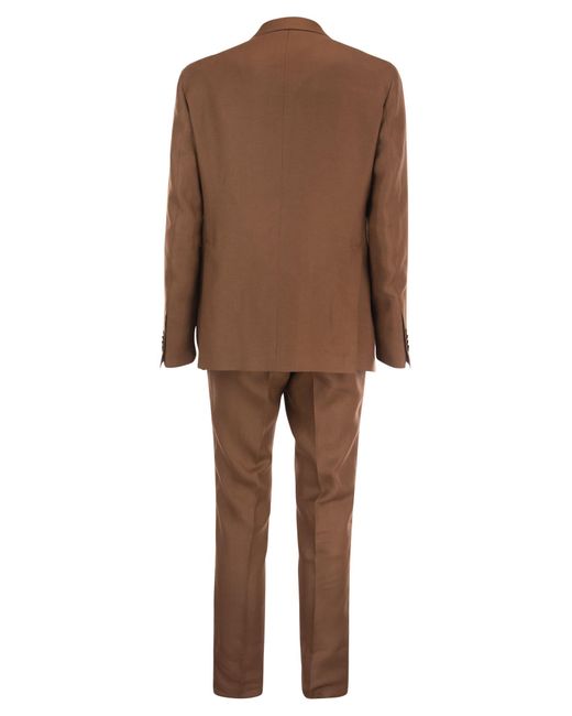 Costume de lin Tagliatore pour homme en coloris Brown