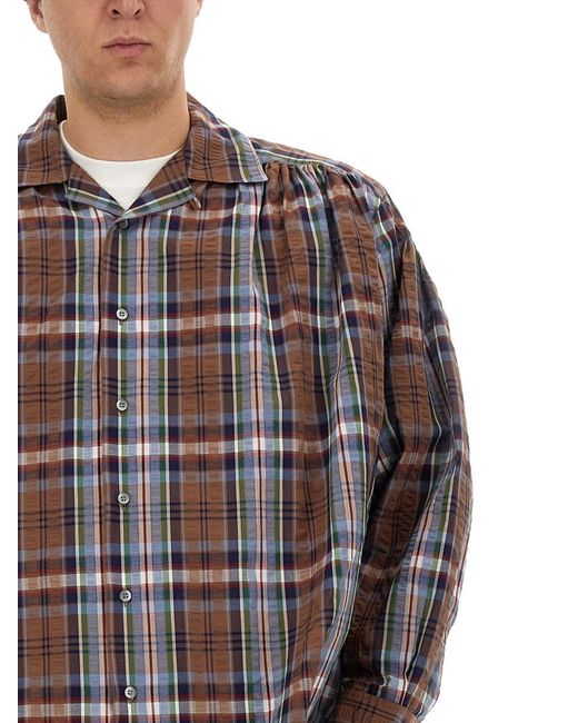 A.I.E. Gray Seersucker Cotton Shirt for men