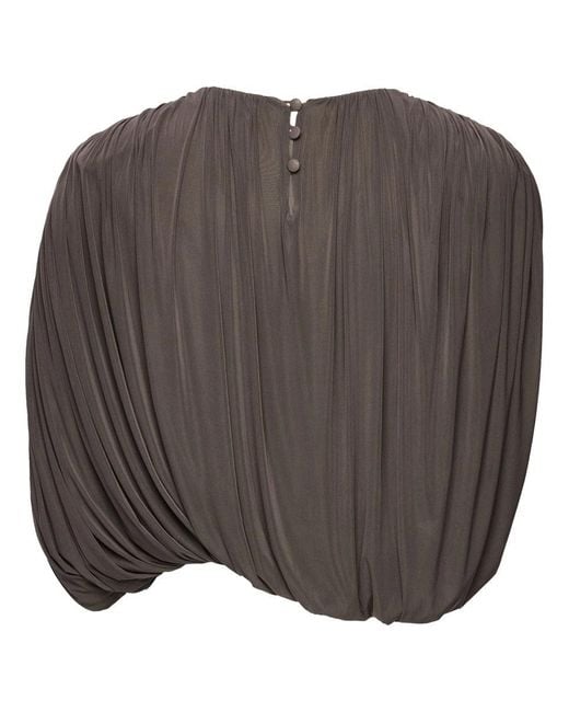 Magda Butrym Brown Draped Cupro Top