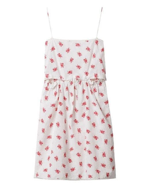 Miu Miu White Abiti Popeline Fiammato