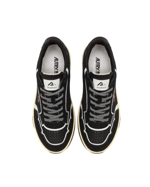 Autry Wildpace Lage Sneakers In Zwart Gaas En Suede in het Black voor heren