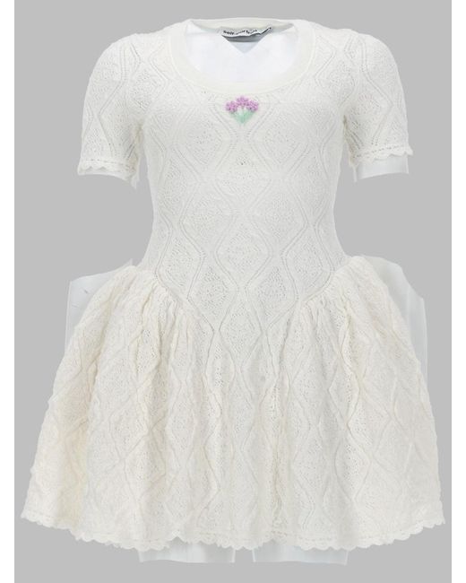 Self-Portrait White Elegant Mini Dress For