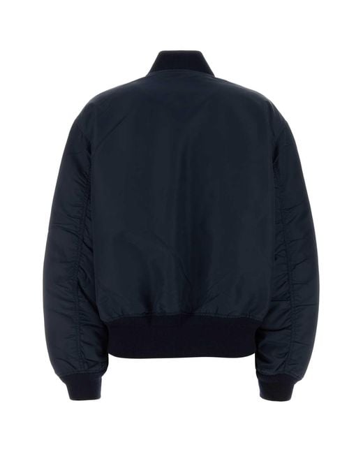 Prada Dark Blue Twill Bomber Jacket