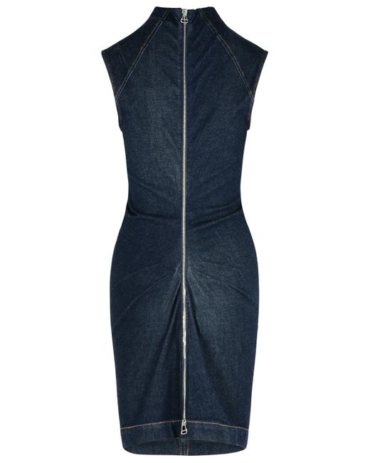 Sportmax Blue 'Cerea' dunkelblaues Baumwollkleid