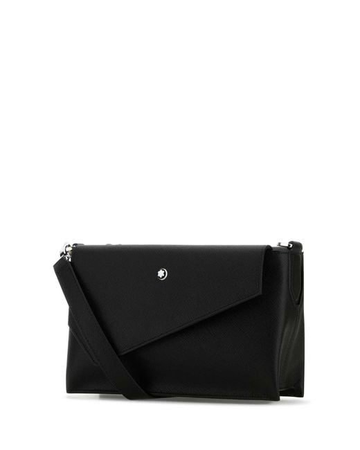 Montblanc Black Leather Crossbody Bag