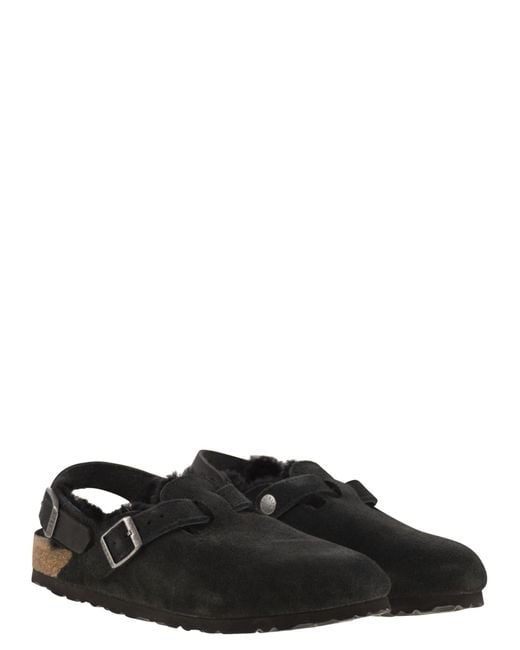 Birkenstock Black Tokio Shearling