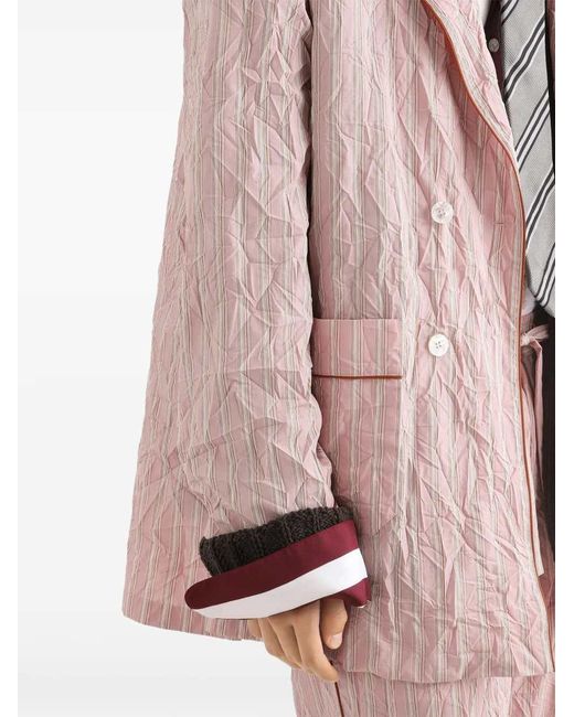 Dolce & Gabbana Pink Striped Dressing Gown