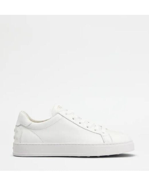 Tod's White Leather Sneakers