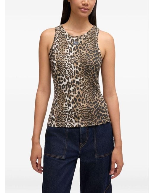 Ganni Multicolor Organic Cotton Tank Top
