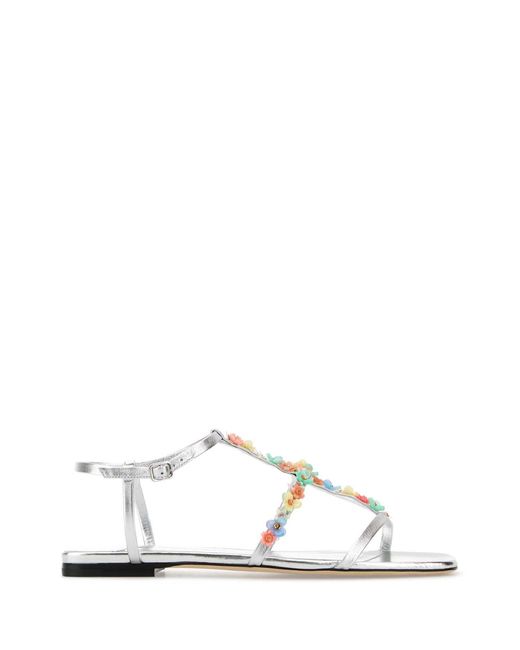 Jimmy Choo White Gwyn/Daisy Flat