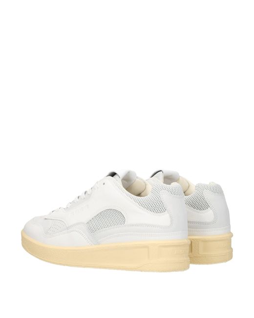 Jil Sander White Js39142A 15220 Leather Sneakers for men