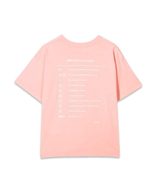MM6 by Maison Margiela Pink T-Shirt M/C