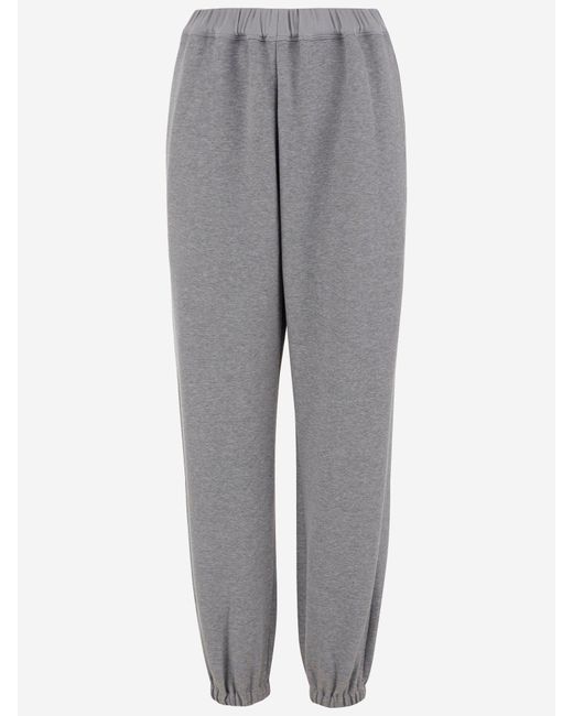 Carven Gray Cotton Blend Jogging Trousers