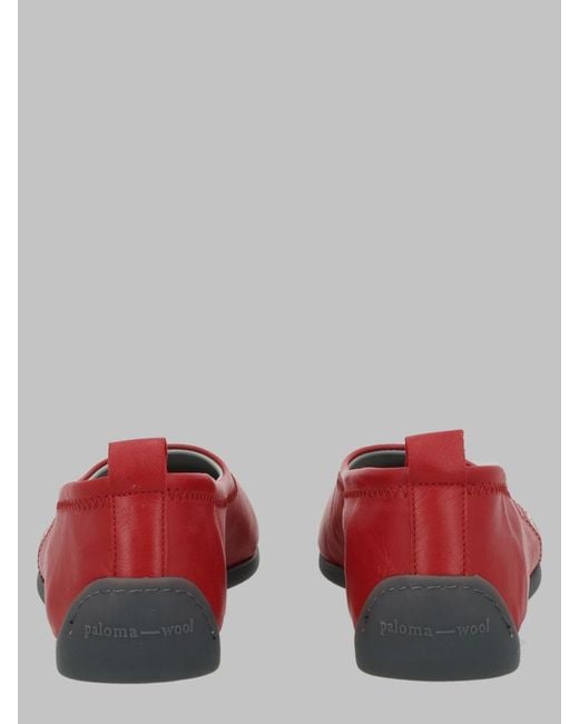 Paloma Wool Red Stylish Wool Sneakers For