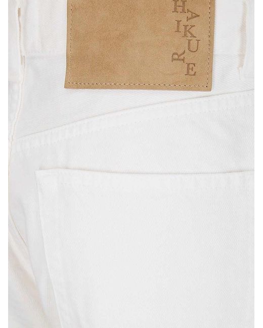 Jean avec patch logo Haikure en coloris White