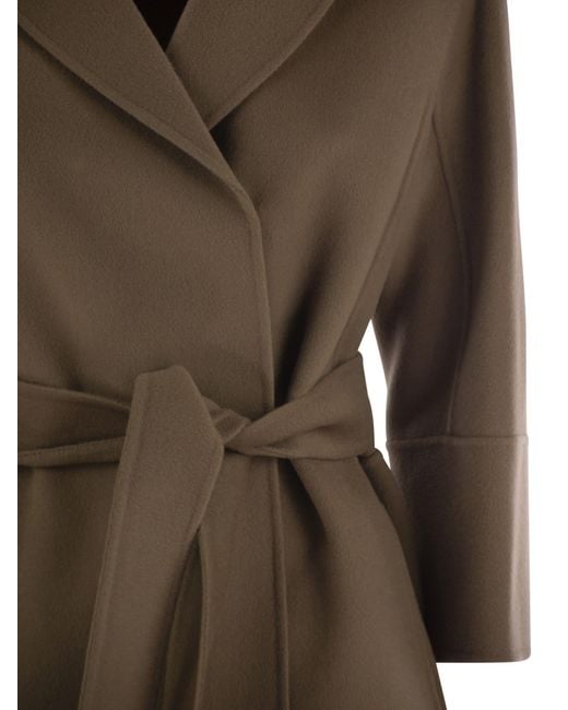 Max Mara Brown Arona Virgin Wool Coat