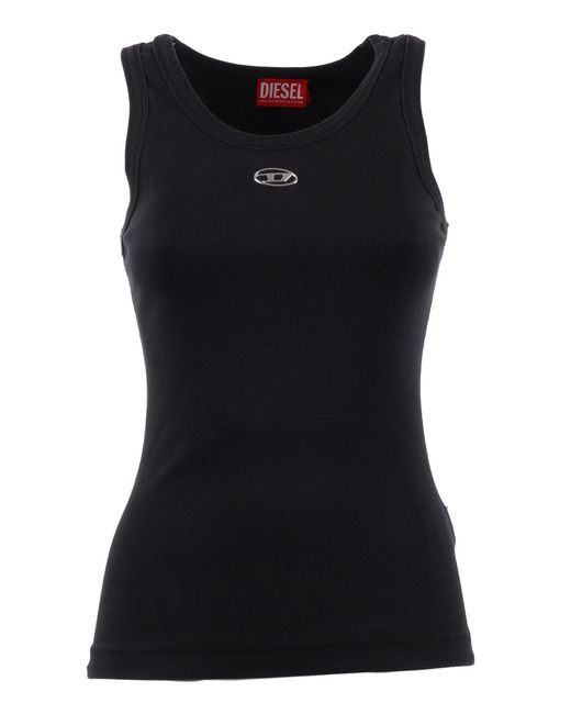 DIESEL Black Jersey Tops