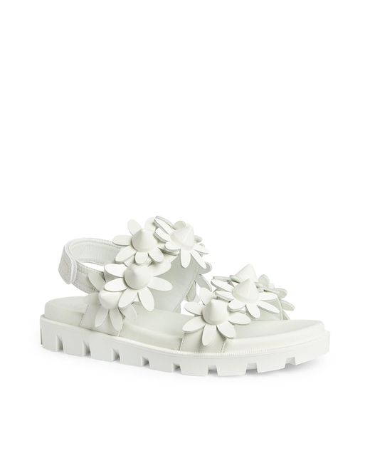 Christian Louboutin White Daisy Spikes Cool Sandals