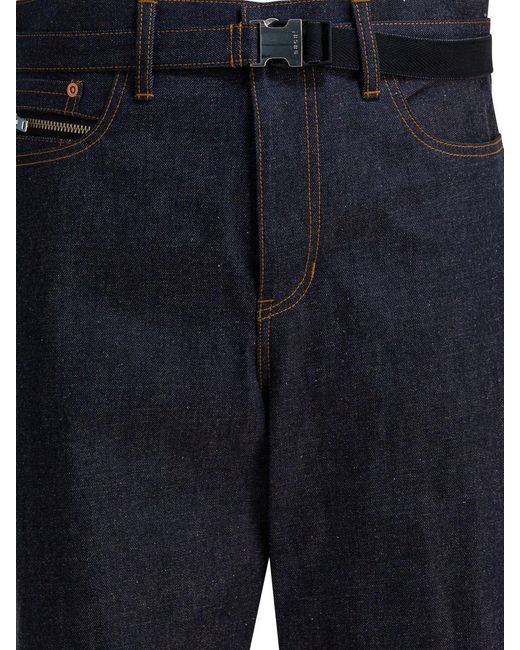 Sacai Blue Relaxed Fit Jeans for men