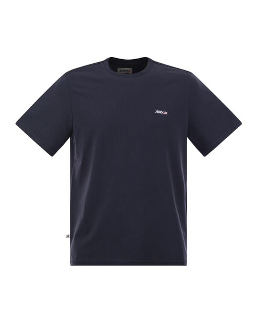 Autry Crew Neck T -Shirt mit Logo in Blue für Herren