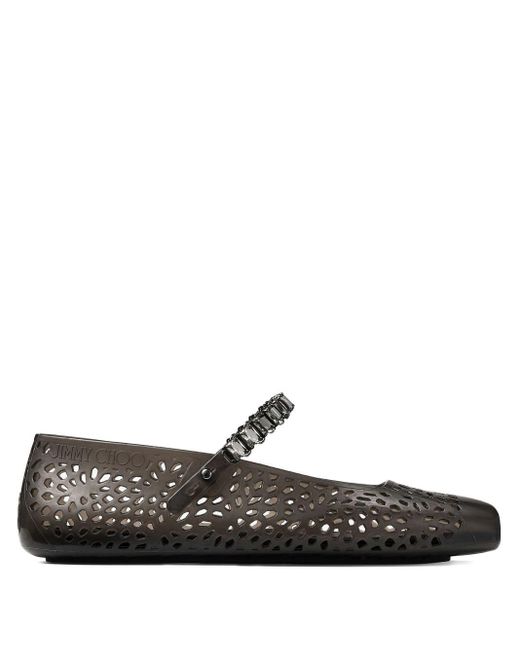 Jimmy Choo Jelly Ballerina's in het White