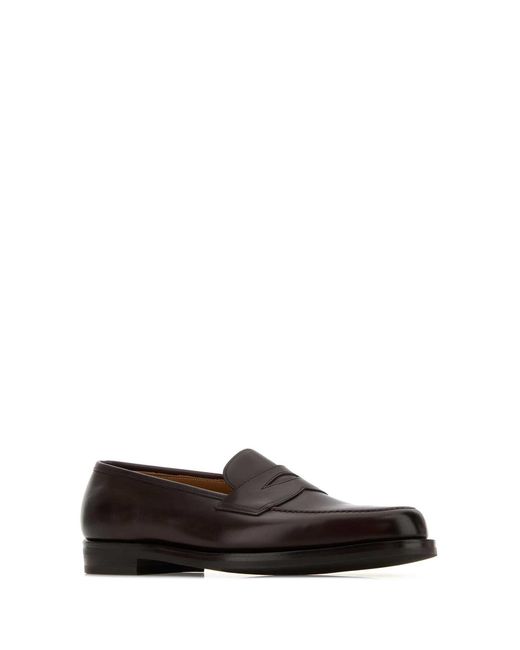Edward Green Brown Chocolate Leather Pimlico Loafers for men