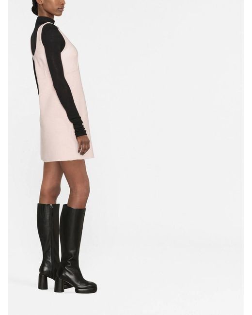 P.A.R.O.S.H. Pink Sleeveless Wool Minidress