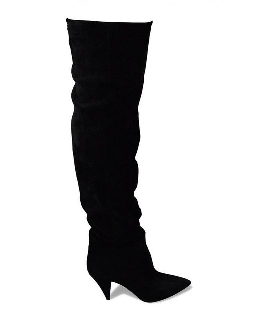 Saint Laurent Black Era 85 Over-The-Knee Boots