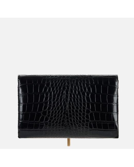 Elisabetta Franchi Schouderriem Met Groumette Ketting in het Black