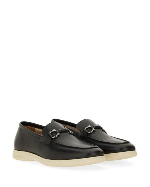Ferragamo Black Moccasin "Gancini"