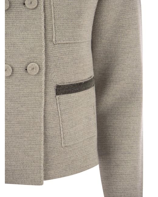 Fabiana Filippi Gray Merino Wool Jacket