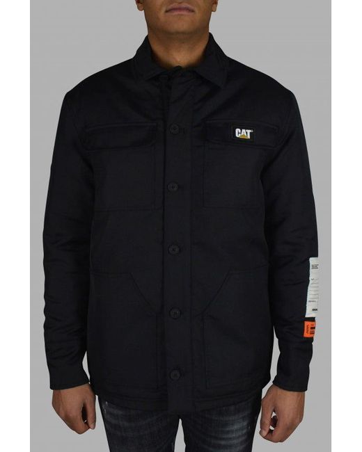 Heron Preston Blue Coach Jacket With CAT Logo