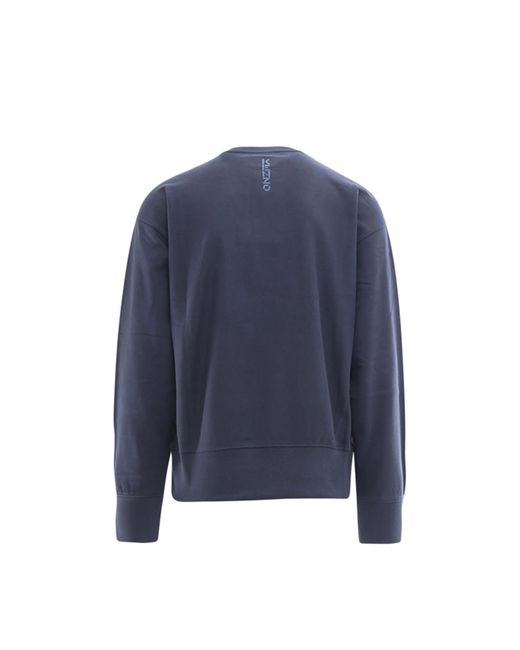 KENZO Blue Polar Bear-print Cotton Sweatshirt for men