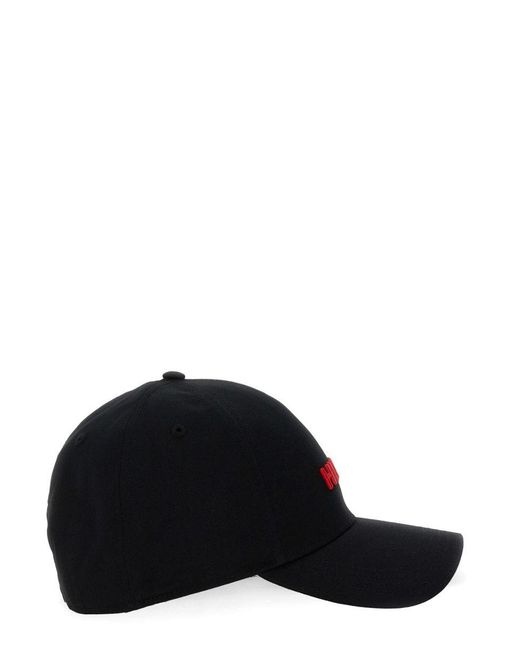 HUGO Black Baseball Hat With Logo for men