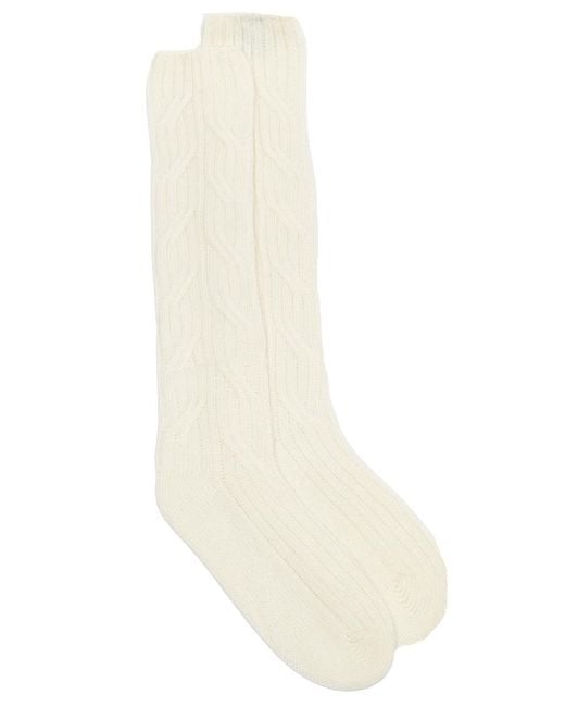 LA ROSE White Knitted Socks