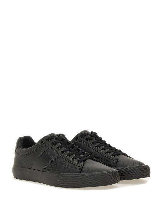 Boss Black Leather Sneaker for men
