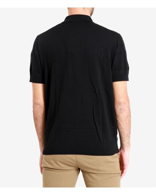 Paolo Pecora Black T Shirts And Polos