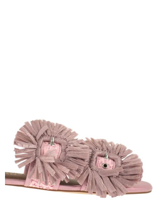 Kurt Geiger Pink Jewel Flat Sandals