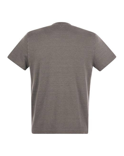 Fedeli Exreme Leinen Flex T -Shirt in Gray für Herren