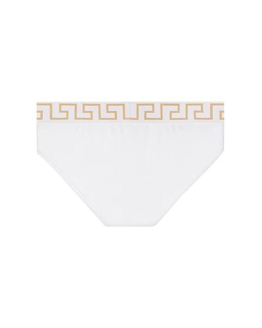 Versace White Slip With Greek