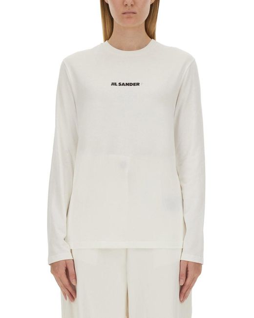Jil Sander White Tshirt Con Logo