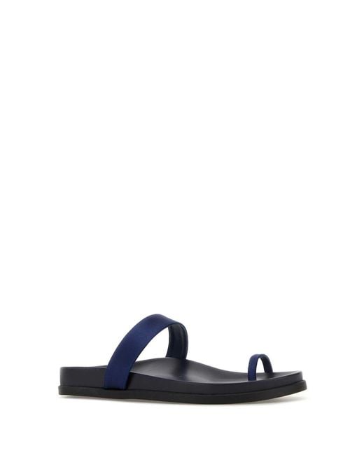 Ancient Greek Sandals Blue Thalia Slides