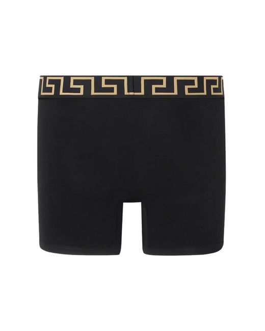 Versace Black Greca Border Boxer Briefs for men