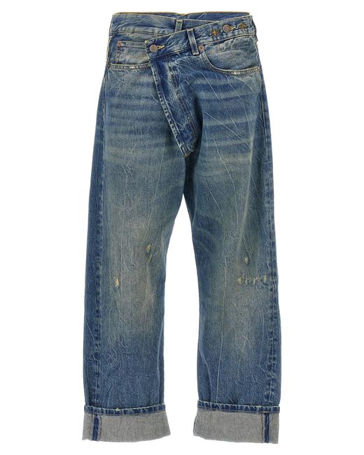 Jeans «croiser» R13 en coloris Blue