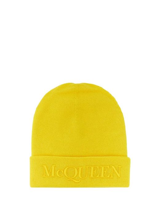 McQueen Yellow Hat With Logo for men