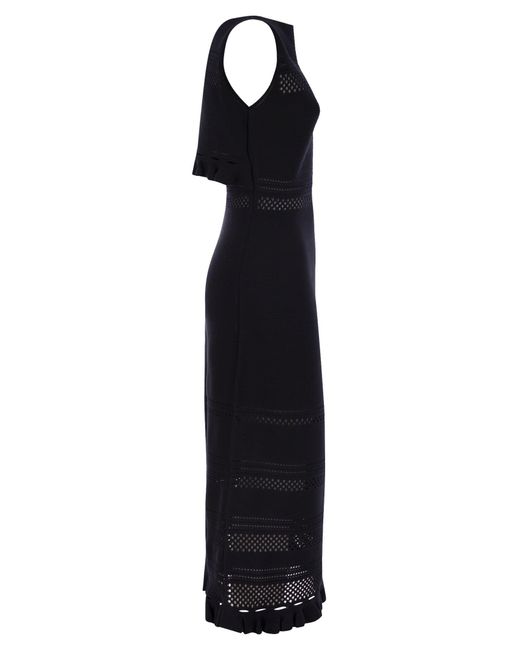 Fabiana Filippi Black Light Cotton ärmellose Kleid