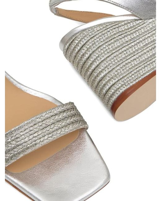 Castaner White Solid Sandals