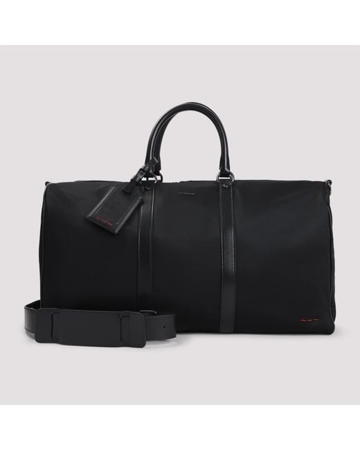 Kiton Black Polyamide Duffle Bag